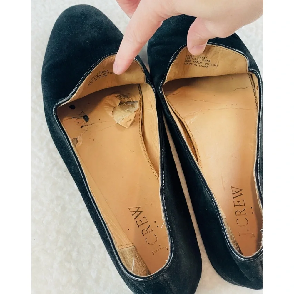 J. CREW • Black Suede Smoking Slippers, 8 - Picture 11 of 14